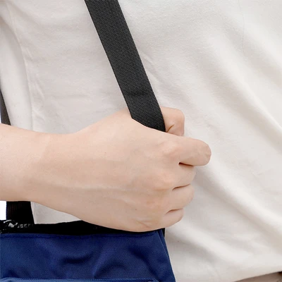 Gambar Ataru Tas Selempang Nylon Dengan Ritsleting - Biru
