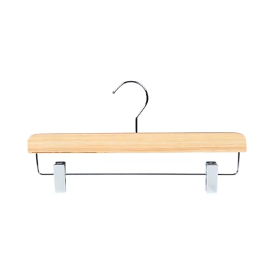Gambar Stora Hanger Rok Kayu Laminated Dengan Clip 34.5 cm Set 3 pcs