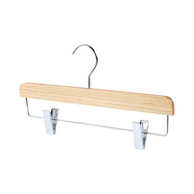 Gambar Stora Hanger Rok Kayu Laminated Dengan Clip 34.5 cm Set 3 pcs