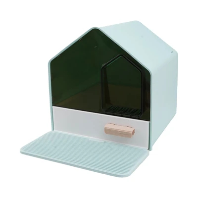 Gambar Paws N Tail Villa Toilet Kucing Dengan Tray - Biru