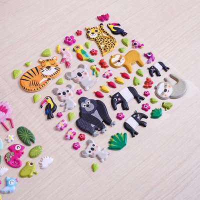Gambar Ataru Stiker Puffy Play Set Jungle Paradise Mix
