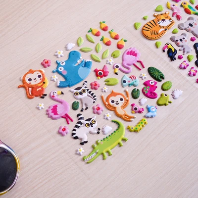 Gambar Ataru Stiker Puffy Play Set Jungle Paradise Mix