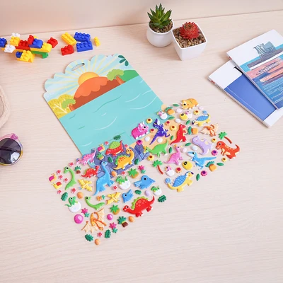 Gambar Ataru Stiker Puffy Play Set Dino Park Mix