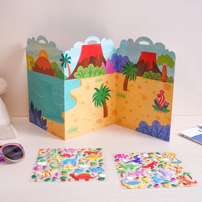 Gambar Ataru Stiker Puffy Play Set Dino Park Mix