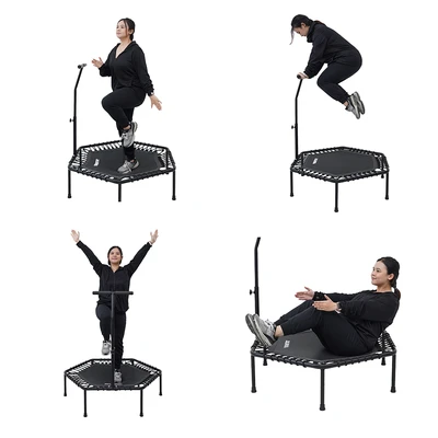 Gambar Kinetic 112 cm Trampoline Dengan Handle Bar Hrtr09E