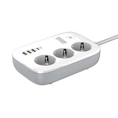 Gambar Krisbow Sync Smart Stop Kontak 3 Soket Ekstensi Dengan USB A & Type C