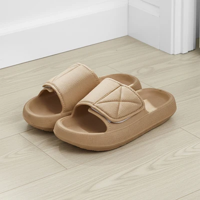 Gambar Ataru Ukuran 40/41 Sandal Slides Pattern Single Color - Cokelat
