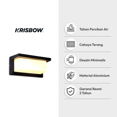 Gambar Krisbow Lampu Dinding Trans Horizontal 12 Watt Warm White