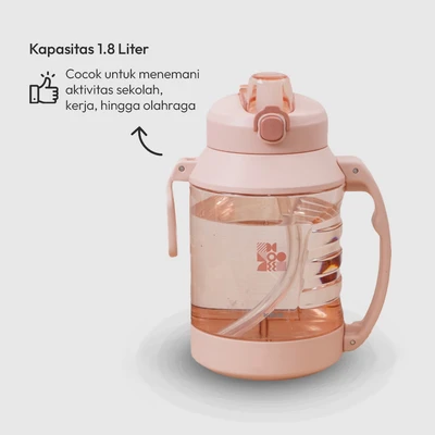Gambar Kris Rocky Botol Minum Tritan 1.8 Liter - Pink