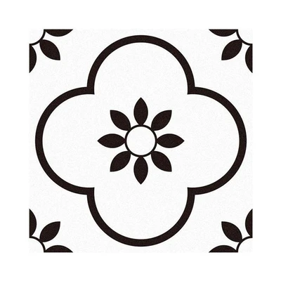 Gambar Forhom Stiker Lantai PP Moroccan 30X30 cm - Hitam/Putih
