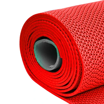 Gambar Krisfloor 1.2X1 Mtr Alas Lantai Anti Slip PVC Nontear Zigzag - Merah