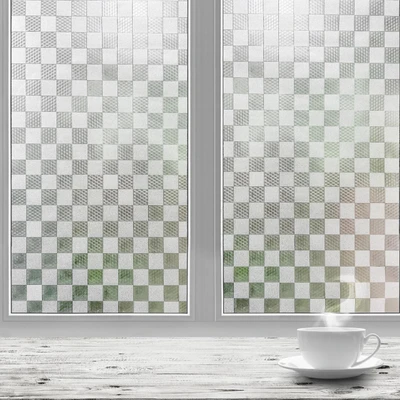 Gambar Forhom Stiker Kaca Checkered 90x200 cm T4006