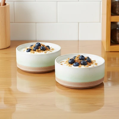 Gambar Appetite Mangkuk Glaze 11 cm Brava Set 2 pcs - Hijau
