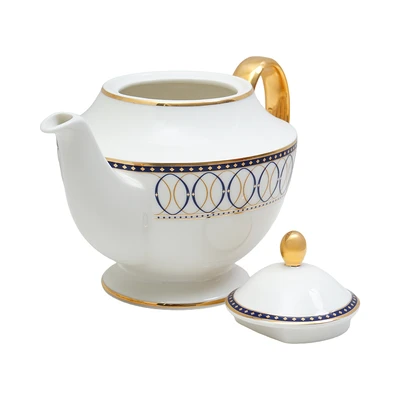 Gambar Appetite Prima Poem Teko & Cangkir Keramik Dengan Saucer Set 9 Pcs - Putih