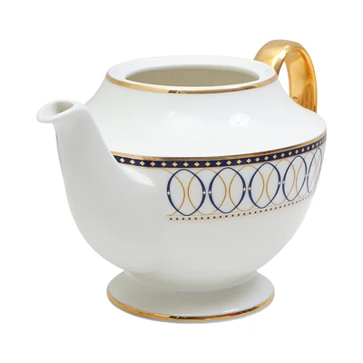 Gambar Appetite Prima Poem Teko & Cangkir Keramik Dengan Saucer Set 9 Pcs - Putih