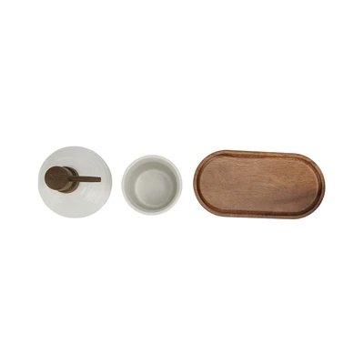 Gambar Informa Set 3 Pcs Mila Perlengkapan Kamar Mandi - Putih