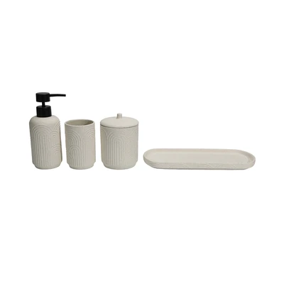 Gambar Informa Set 4 Pcs Morgan Perlengkapan Kamar Mandi - Putih