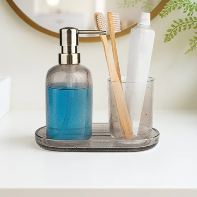 Gambar Informa Set 3 Pcs Maeve Perlengkapan Kamar Mandi - Abu-Abu