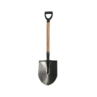 Gambar Krisbow Sekop Round Dengan Gagang Kayu 103 cm - Hitam/Cokelat