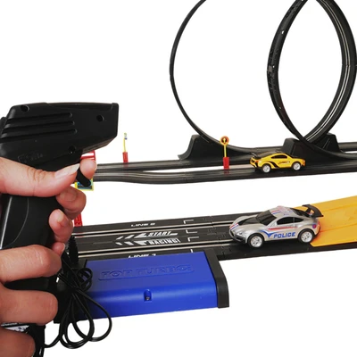 Gambar Top Gear Playset Fastlane Slot Car Double Loops  560 cm