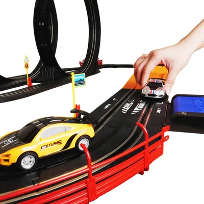 Gambar Top Gear Playset Fastlane Slot Car Double Loops  560 cm