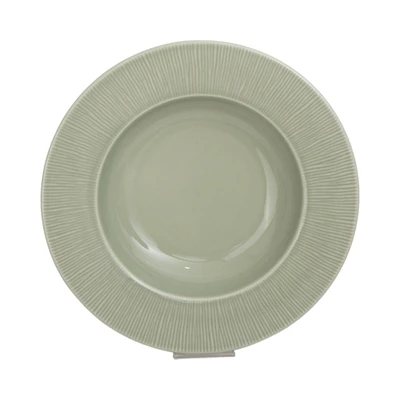 Gambar Delicia Neosilk Piring Sup Porcelain 22.5 cm - Hijau