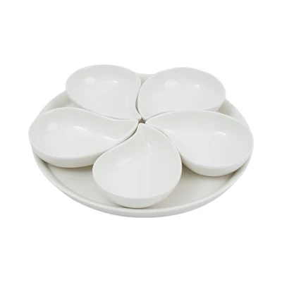 Gambar Delicia Solza Wadah Saji Dengan Nampan Set 5 pcs - Putih