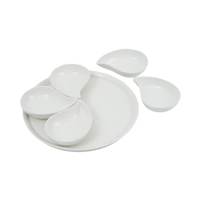 Gambar Delicia Solza Wadah Saji Dengan Nampan Set 5 pcs - Putih