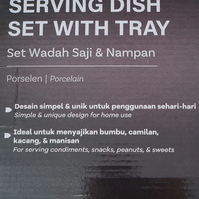 Gambar Delicia Solza Wadah Saji Dengan Nampan Set 5 pcs - Putih