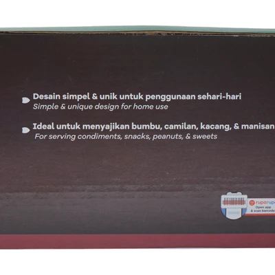 Gambar Delicia Peron Wadah Saji Dengan Nampan Set 3 pcs - Putih/Cokelat