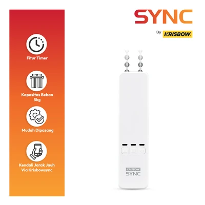 Gambar Krisbow Sync Smart Roller Blind Motor Wifi - Putih