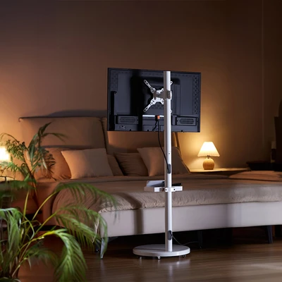 Gambar Krisbow Bracket TV Standing Slim Portable 17-43 Inch - Putih