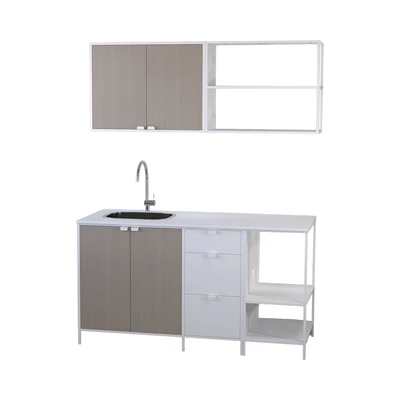 Gambar Informa Loris Kitchen Set Metal - Putih Beech