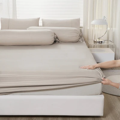 Gambar Informa 180x200 cm Set 5 Pcs Seprai King Microfiber - Cokelat Muda