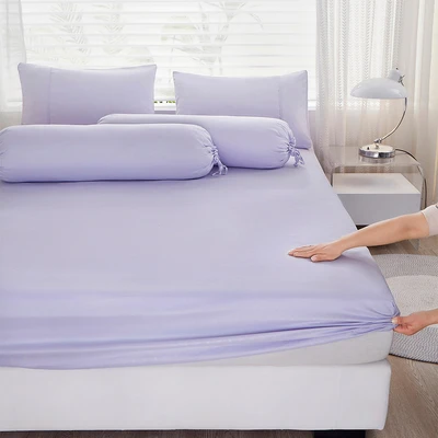 Gambar Informa 120x200 cm Set 3 Pcs Seprai Queen Microfiber Emboss - Ungu