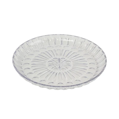 Gambar Delicia Nampan Saji Buah Plastik Round Crystal 30 cm Transparan