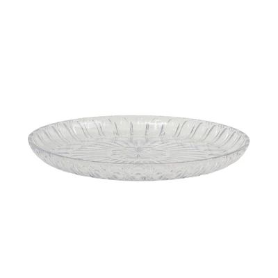 Gambar Delicia Nampan Saji Buah Plastik Round Crystal 30 cm Transparan