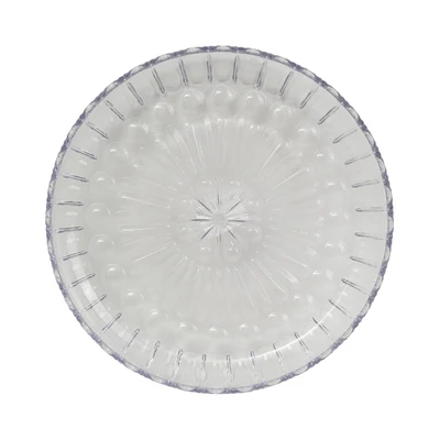 Gambar Delicia Nampan Saji Buah Plastik Round Crystal 30 cm Transparan