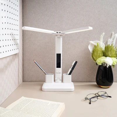 Gambar Eglare Lampu Meja LED 3 Warna Dimmable Rechargeable - Putih