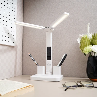 Gambar Eglare Lampu Meja LED 3 Warna Dimmable Rechargeable - Putih