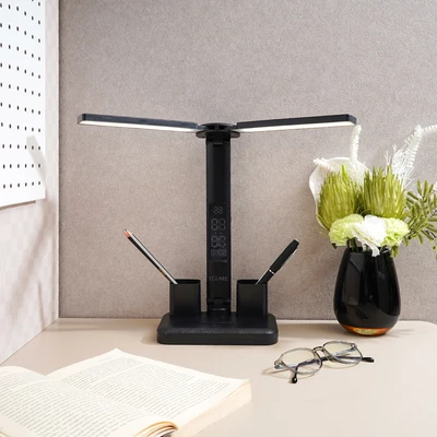 Gambar Eglare Lampu Meja LED 3 Warna Dimmable Rechargeable - Hitam