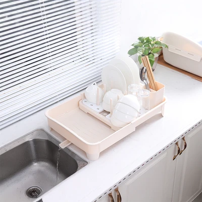 Gambar Informa Sall Rak Piring 1 Tingkat Extendable - Krem Beige