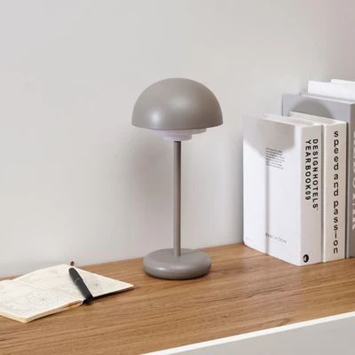 Gambar Eglare Mushroom Lampu Meja LED Rechargeable - Cokelat Milk Tea