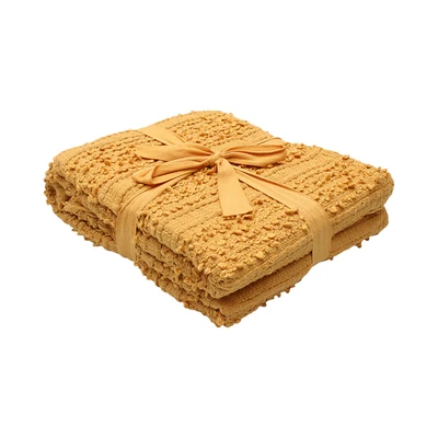 Gambar Informa 125x150 cm Selimut Throw  Grein - Kuning Mustard