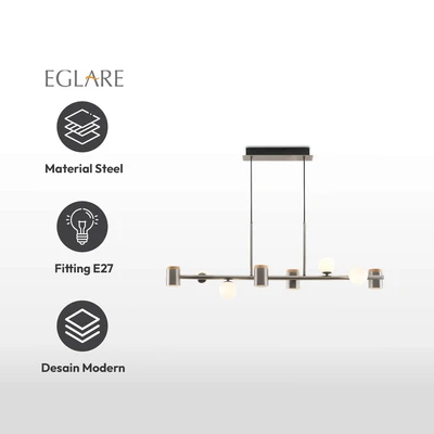 Gambar Eglare Anneli Lampu Gantung Hias 8L - Silver