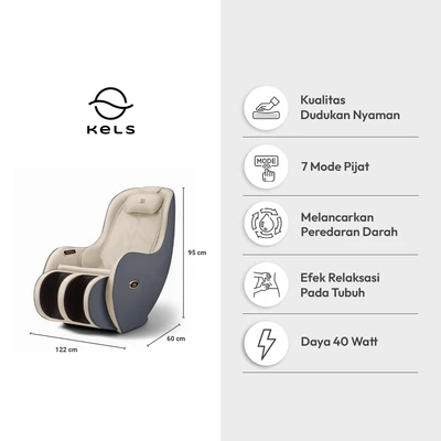 Gambar Kels Breeze Kursi Pijat - Abu-Abu/Krem Beige