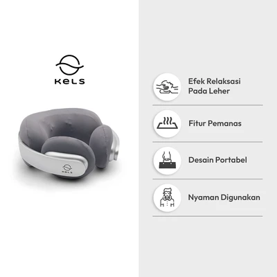 Gambar Kels Bliss  Bantal Pijat Leher - Abu-Abu