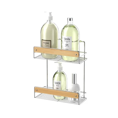 Gambar Stora Rak Dinding Kamar Mandi 2 Tingkat Chrome