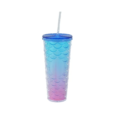 Gambar Ataru Botol Minum Tumbler Plastik Double Wall Dengan Sedotan 720 ml - Mix