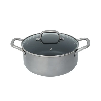 Gambar Sitram Sensation Panci Casserole Dengan Tutup 24 cm - Silver